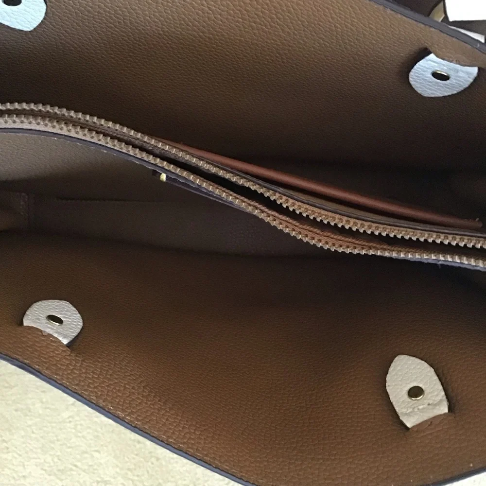 Coach Cream Leather Satchel with Detachable Strap